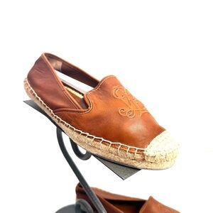 Lauren Ralph Lauren Camel Tan Destini Espadrille Flats Size 7
